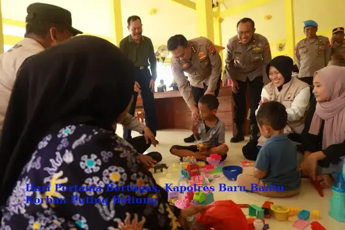 Hari Pertama Bertugas, Kapolres Baru Bantu Korban Puting Beliung