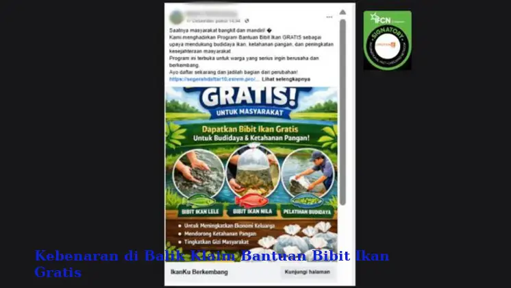 Kebenaran di Balik Klaim Bantuan Bibit Ikan Gratis